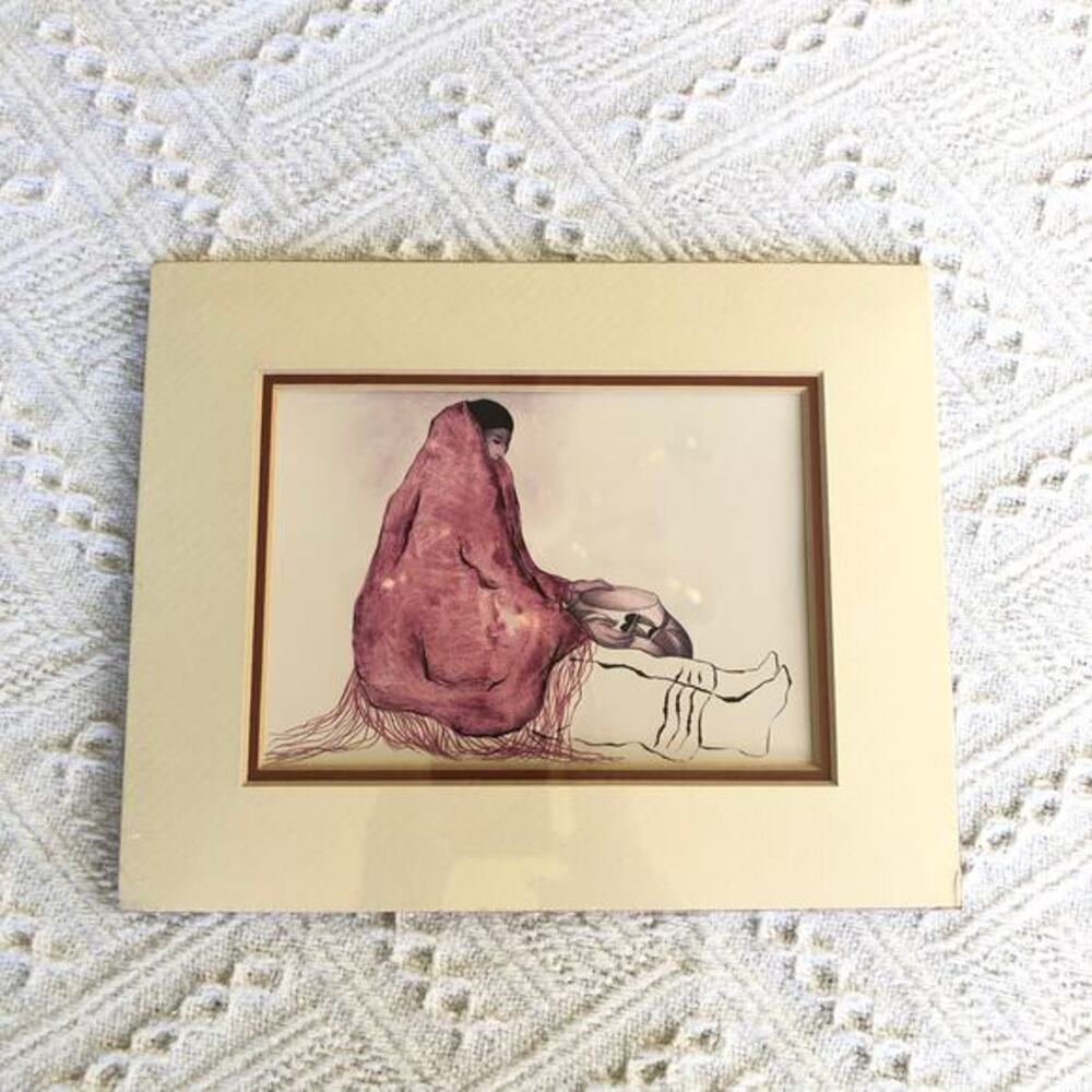 R.C. Gorman‎ "Anita" Navajo Woman 8x10 Matted Art Print New Sealed Southwest